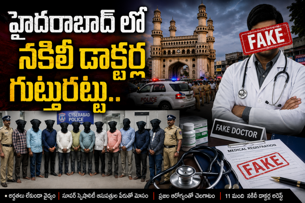 హైదరాబాద్‌లో నకిలీ డాక్టర్ల గుట్టురట్టు…